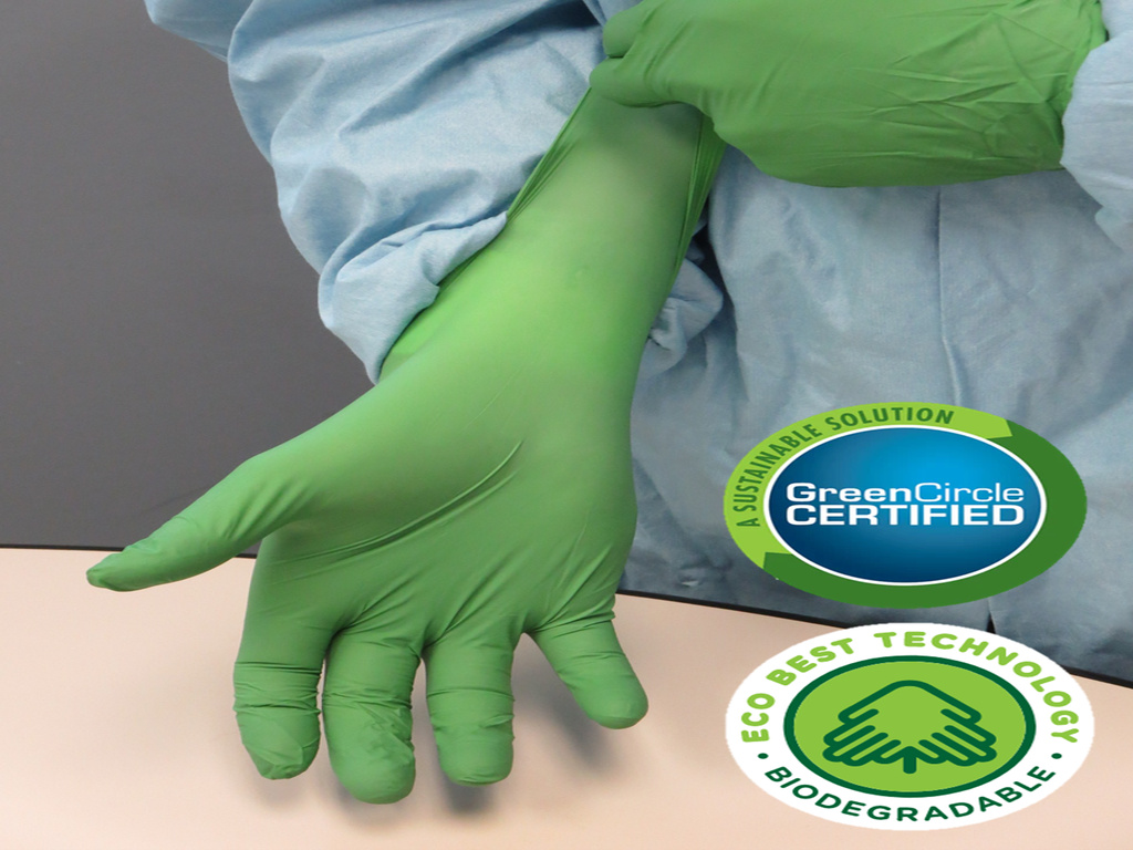 Showa® 6110PF Biodegradable EBT Nitrile Gloves Sustainable LatexFree